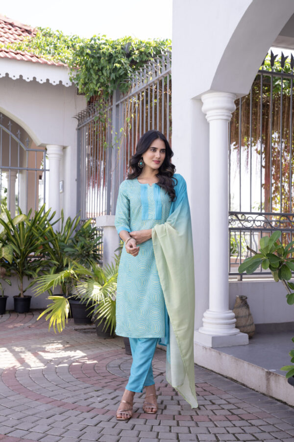 Green Glaze Kurta Set